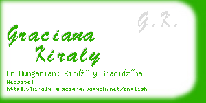 graciana kiraly business card